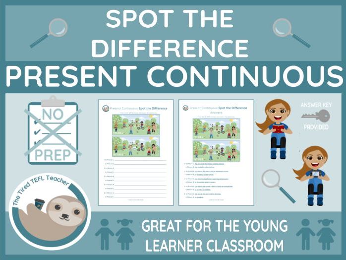 ESL Spot the Difference - Present Continuous
