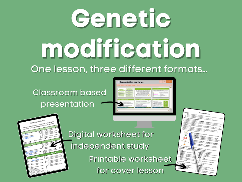 Genetic modification Lesson bundle