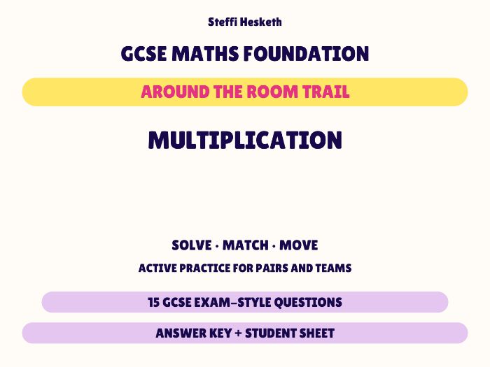 GCSE Foundation Maths Multiplication | Around the Room Trail