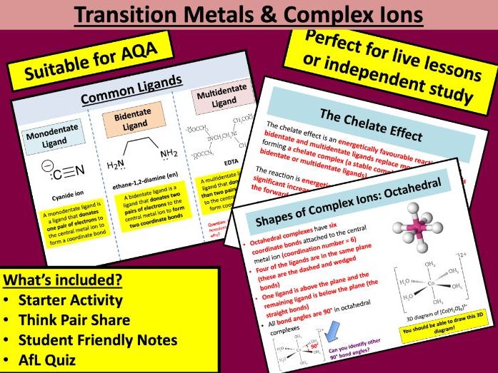 Transition Metals and Complex Ions (AQA)