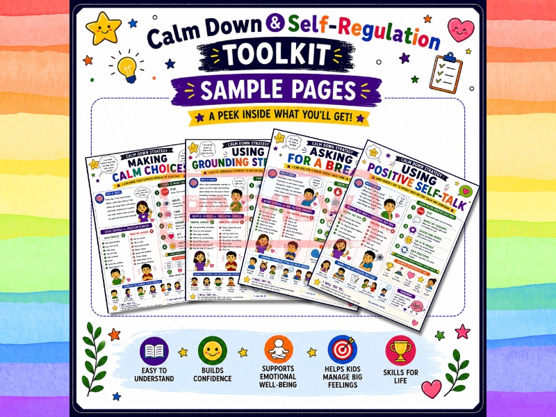 Calm Down Toolkit for Kids | Self Regulation Activities | Coping Skills ...