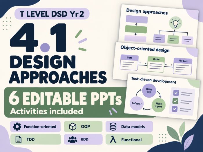 T Level DSD Year 2: 4.1 Design Approaches Bundle
