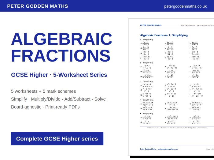 Algebraic Fractions | GCSE Higher