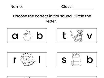Phonics Worksheet