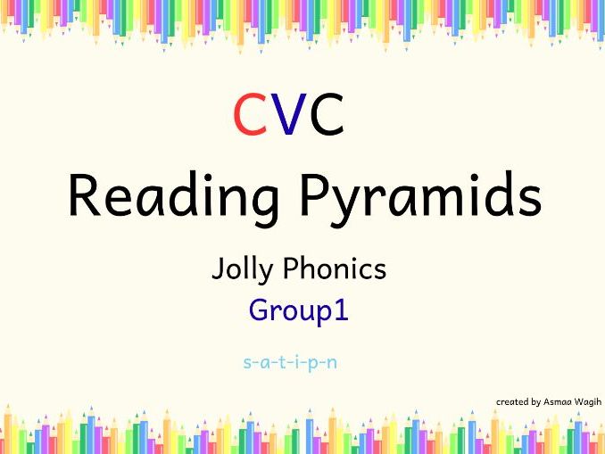 CVC Reading Pyramids – Jolly Phonics Group 1 | Phonics Blending & Early Reading