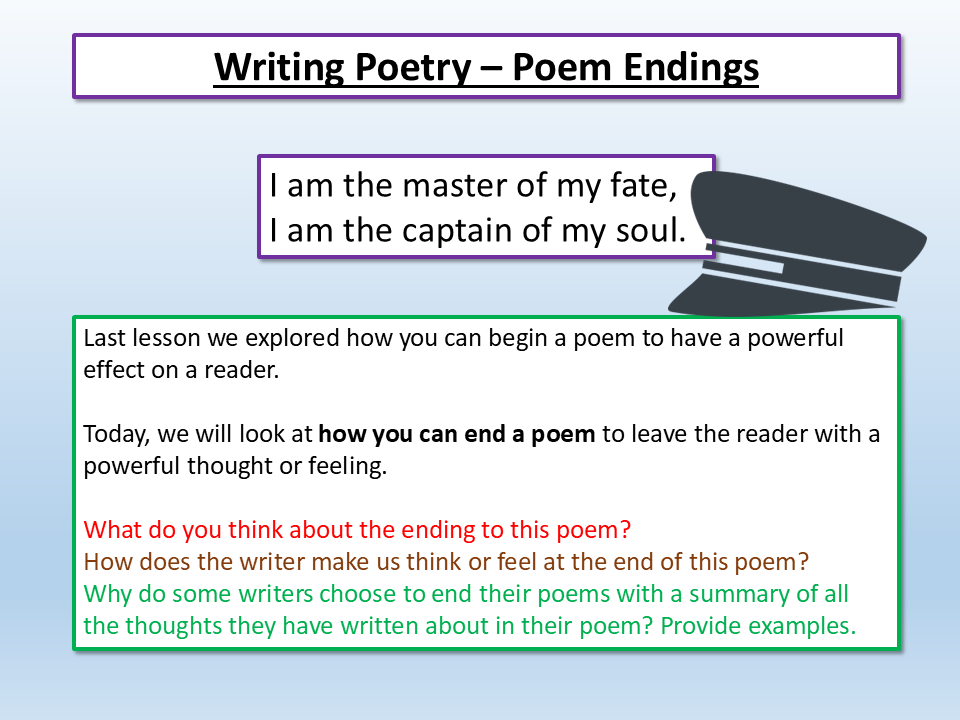 Writing Poetry Endings