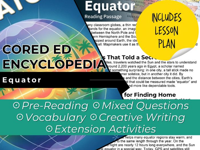 Equator Reading Comprehension Passage - Cored Ed Encyclopedia