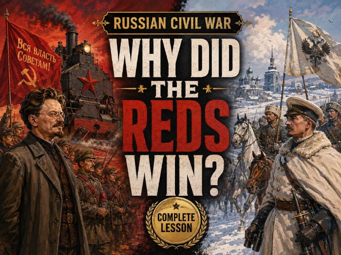 Russian Civil War Lesson: Why Did the Reds Win? | Reds vs Whites