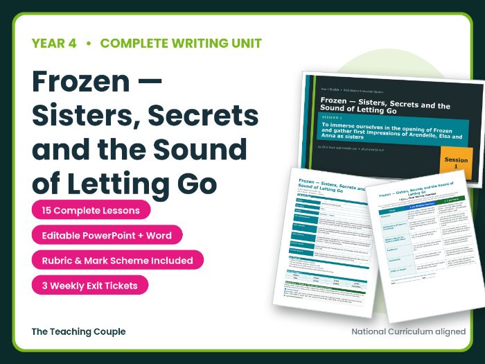 Frozen — Sisters, Secrets and the Sound of Letting Go | Year 4 English Unit | 15 Complete Lessons