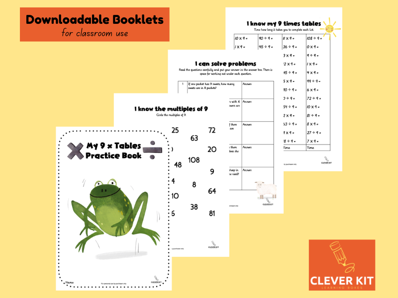 9 Times Tables Activity Booklet