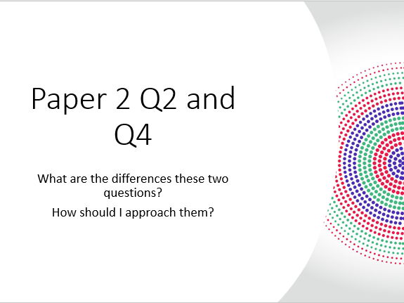English Lit The Difference Between Paper 2 Q2 and Q4