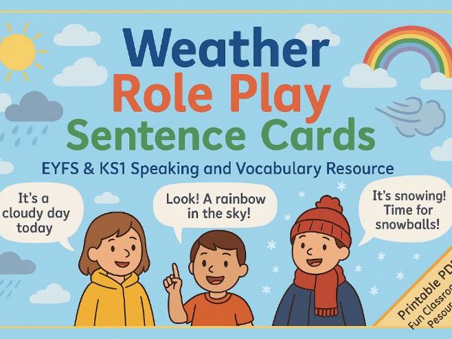 Weather Role Play Sentence Cards – EYFS & KS1 Speaking and Vocabulary Resource