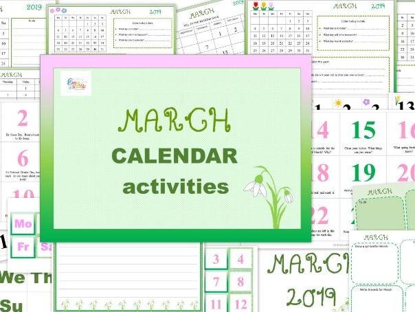 March Calendar with Activities