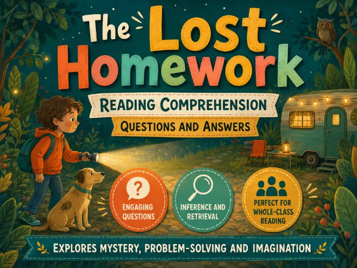 The Lost Homework - Comprehension - LKS2