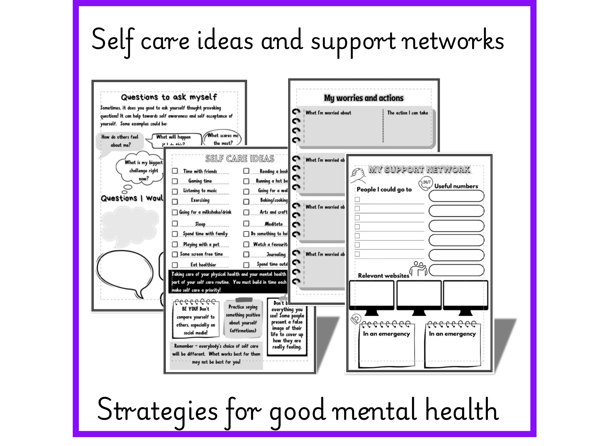 Guided Mental Health Workbook for Teens with Anxiety and Mood Tracking ...