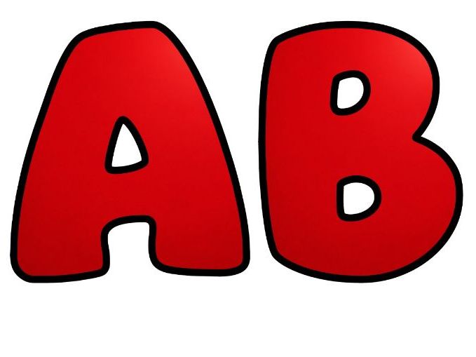 Bright Red Bubble Letters | Plain Colour Bulletin Board Letters | Printable Alphabet A-Z and 0-9
