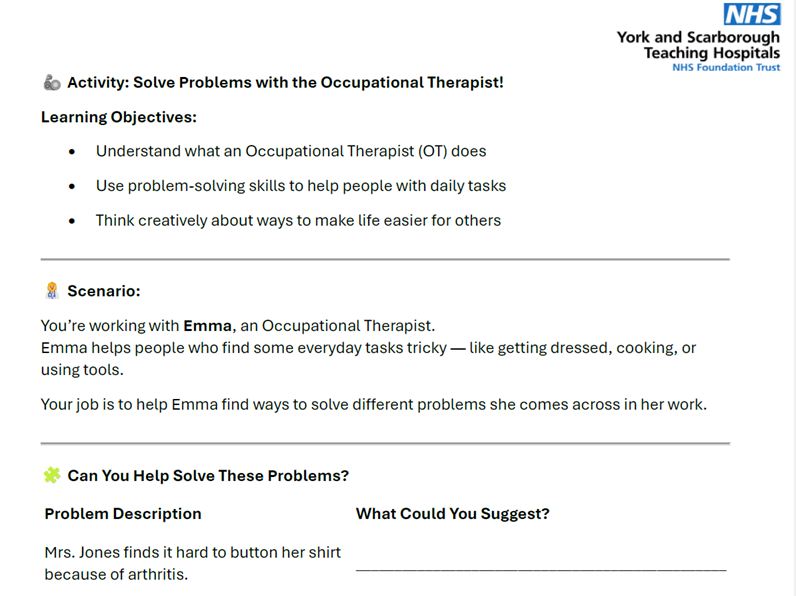 Problem Solving with an Occupational Therapist