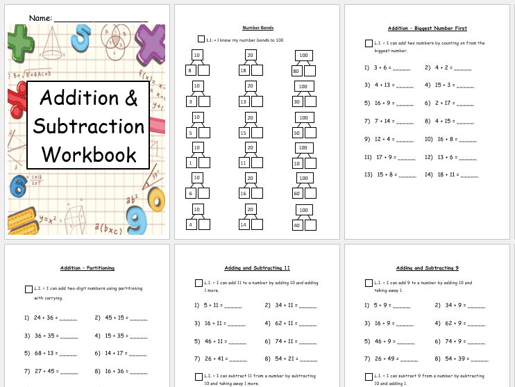 Differentiated Addition & Subtraction Booklets for First Level