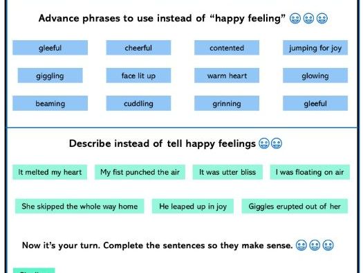 Words for happy feelings