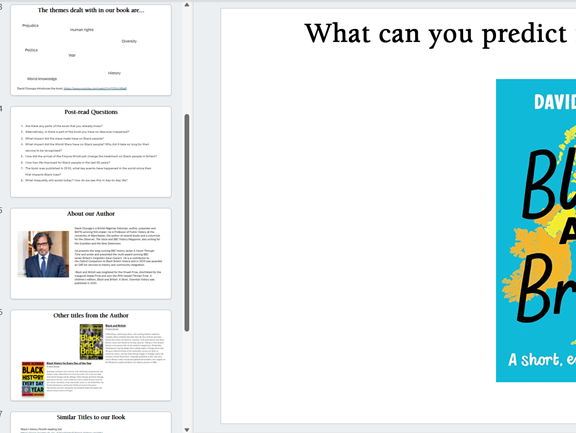 'Faster Reading' accompanying pps