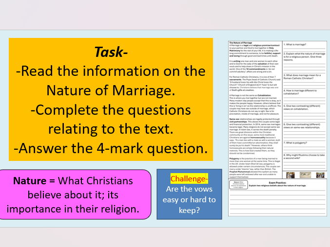 Nature and Purpose Marriage