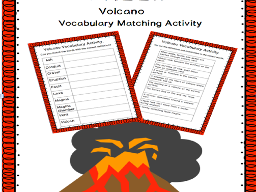 Volcano Vocabulary Activity