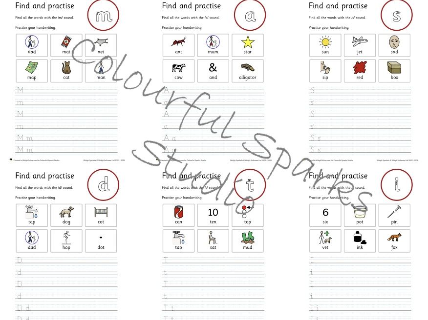 Phonics Handwriting Worksheets