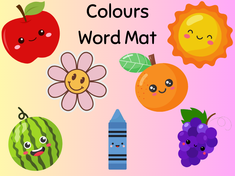 Colours Word Mat