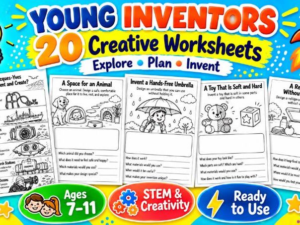 YOUNG INVENTORS – 20 Creative Worksheets