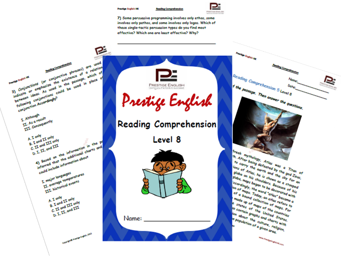 Reading Comprehension Book - Level 8
