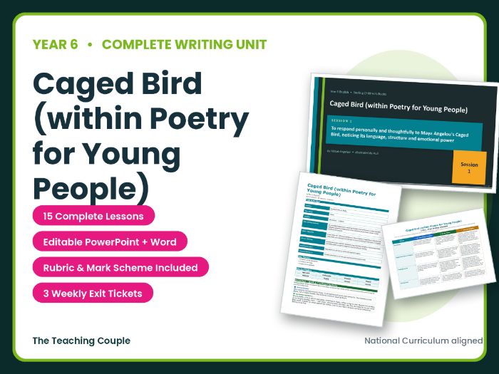 Caged Bird (within Poetry for Young People) | Year 6 English Unit | 15