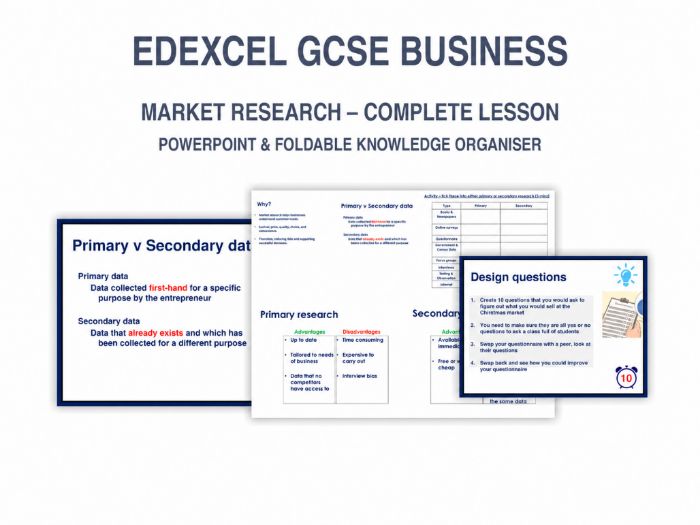 Market Research – GCSE Business Lesson