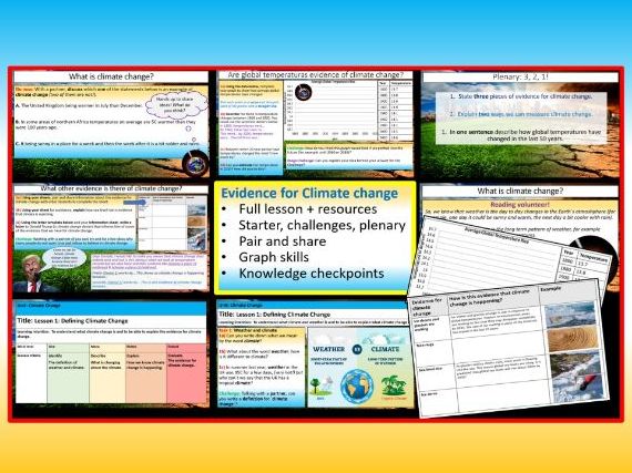 Geography KS3 lesson 1:The evidence for Climate change