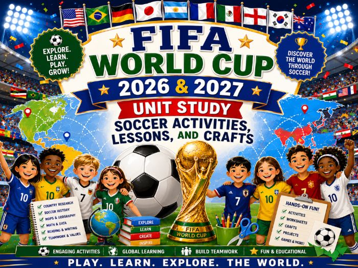 FIFA World Cup 2026 & 2027 Unit Study | Soccer Activities & Worksheets
