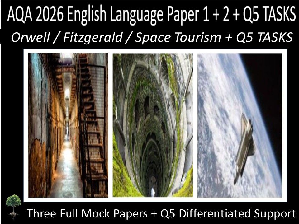 Three AQA 2026 English Language Paper 1 + 2 Mocks | Q5 DIFFERENTIATED SUPPORT