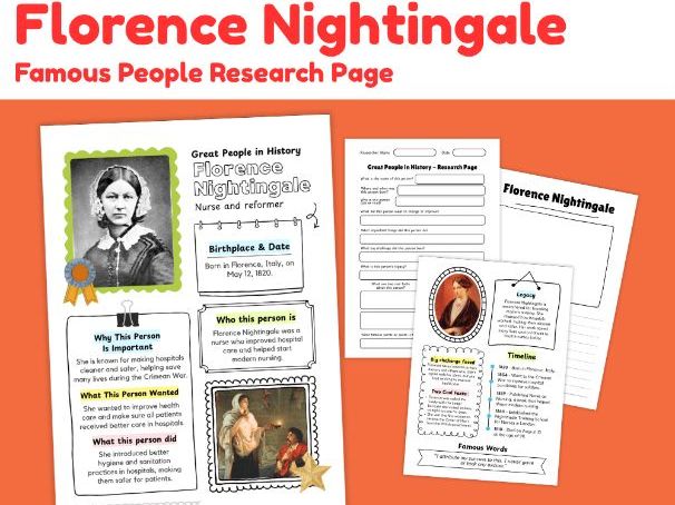 Florence Nightingale Research Project | Biography Worksheets