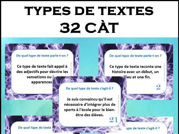 Types de textes - 32 CÀT