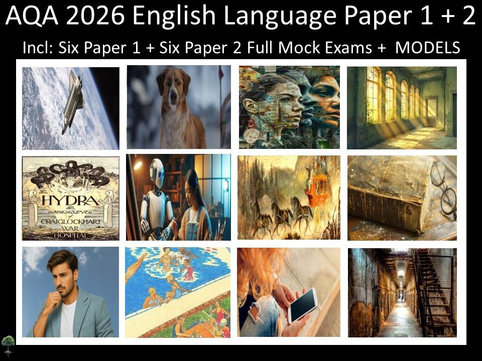 Twelve AQA 2026 GCSE English Language Paper 1 + 2 Mocks | MODELS
