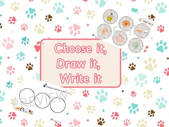Pets Phase 3 Choose it, Draw it, Write it