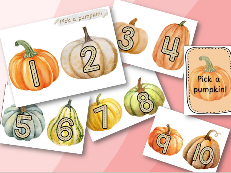 Pumpkin Number tracing EYFS/KS1