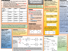 Alkanes and alkenes