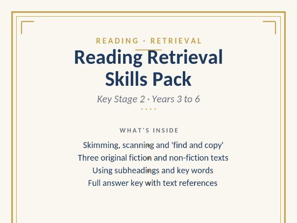 Reading Retrieval Skills Pack