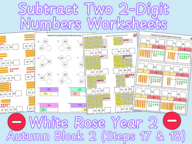 Subtract Two 2-Digit Numbers