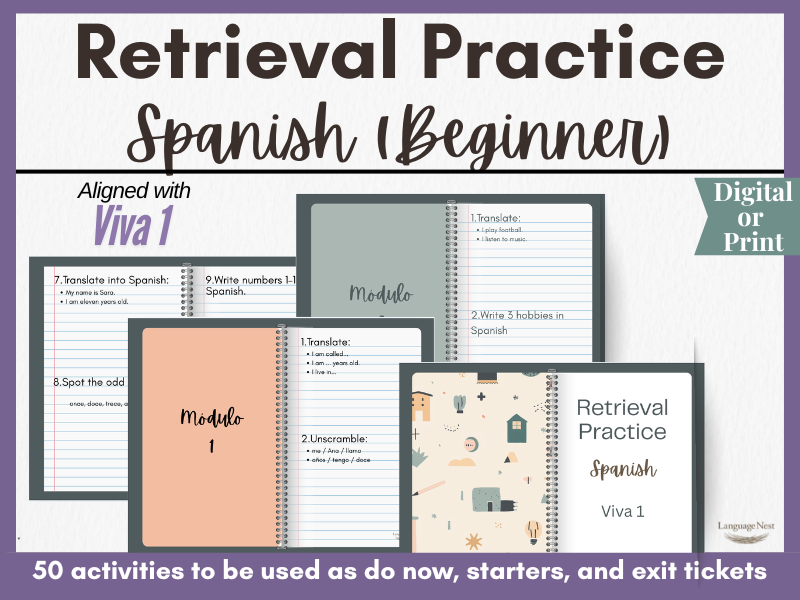 Spanish Retrieval Practice Booklet (Viva 1 )