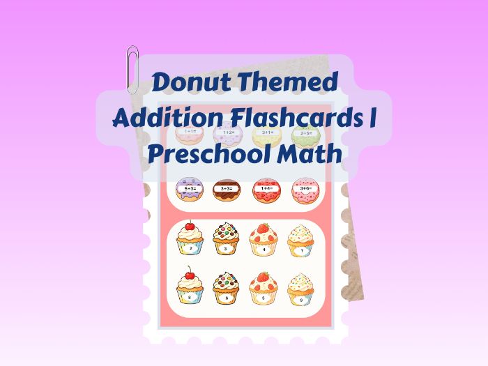 Donut Addition Flashcards | Early Years Math (1-10)