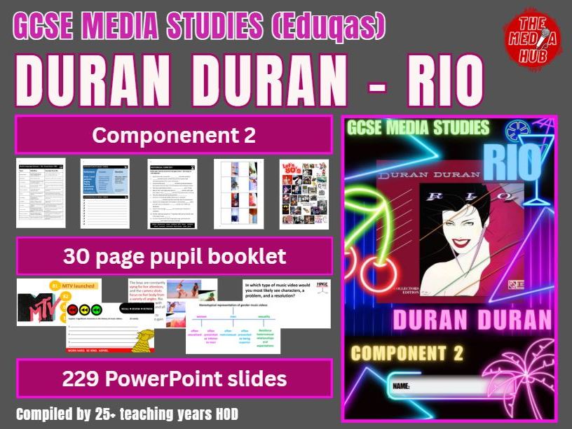 Duran Duran Rio | Full + Comprehensive Lessons + Resources | Music Video | GCSE Media Studies Eduqas