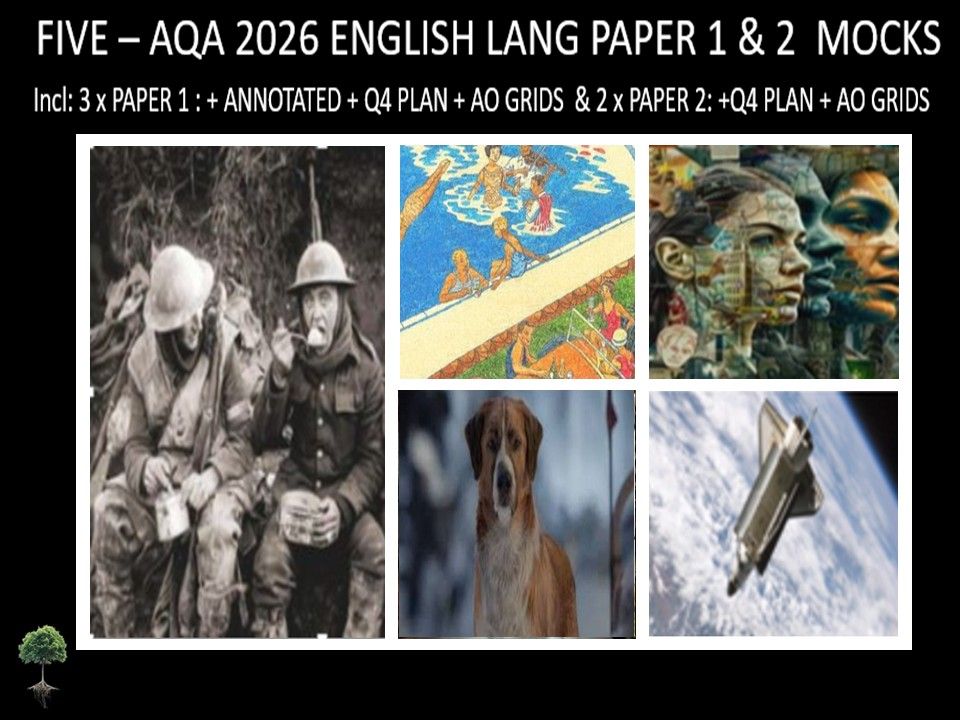 FIVE - AQA PAPER 1 & 2 | 2026 FULL MOCKS | ANNOTATED | Q4 PLAN | AO GRIDS