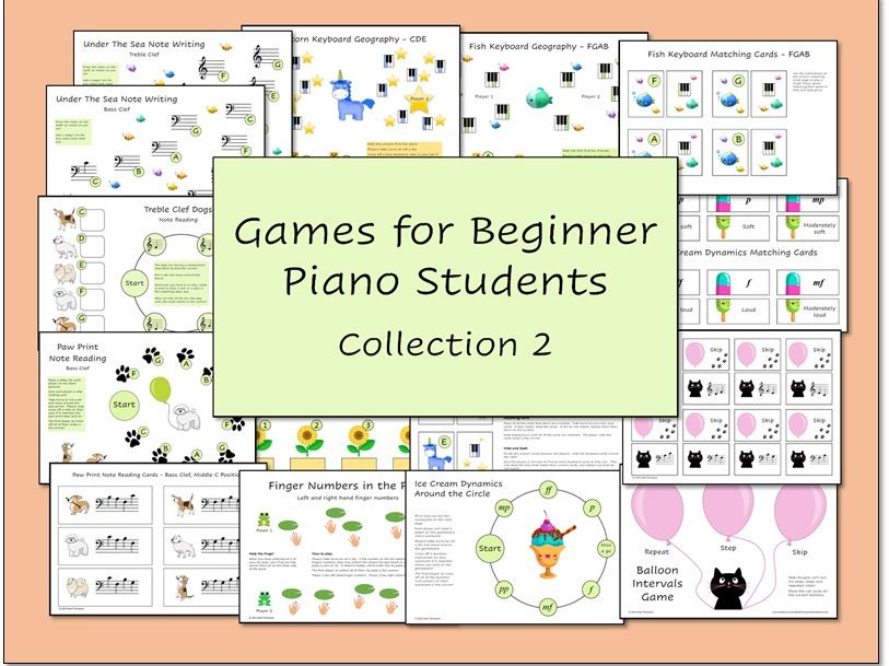 Games for Beginner Piano Students (Collection 2)