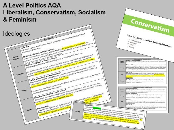 Ideologies: Feminism, Conservatism, Liberalism & Socialism