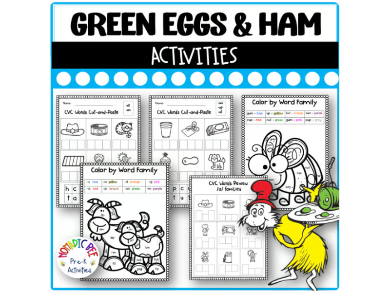Green Eggs & Ham Activities - Word Families